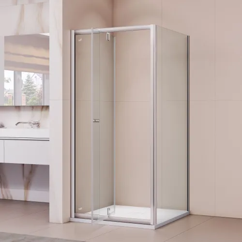 Душевой уголок RGW PA-32 (PA-02 + Z-050-1), Цвет стекла: прозрачное, Цвет профиля (вариация): Хром, Выбрать размер: 900x900, изображение 2