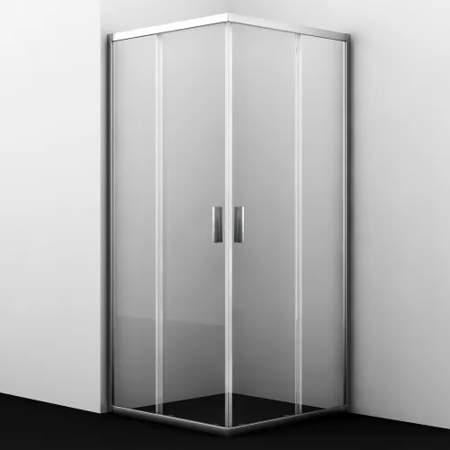 Душевой уголок  WasserKRAFT Lippe квадратный, Цвет стекла: прозрачное, Цвет профиля: Хром, Выбрать размер: 80х80, изображение 8