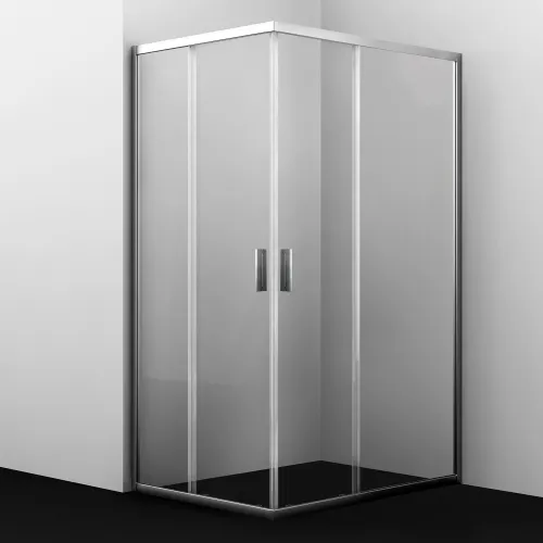 Душевой уголок WasserKRAFT Lippe 90х120 прозрачное стекло, хром, Внешний вид: Прямоугольный