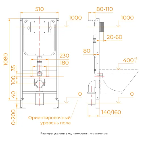 Система инсталляции для унитазов RGW SWI-04 с кнопкой, изображение 5