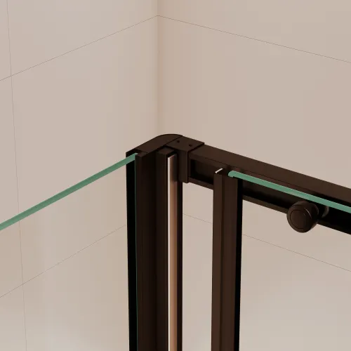 Душевой уголок RGW SV-42-1B (SV-12B + Z-060-2B), Цвет стекла: прозрачное, Цвет профиля (вариация): Черный, Выбрать размер: 1200x800, изображение 5