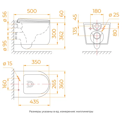 Унитаз подвесной RGW SW-54, изображение 7