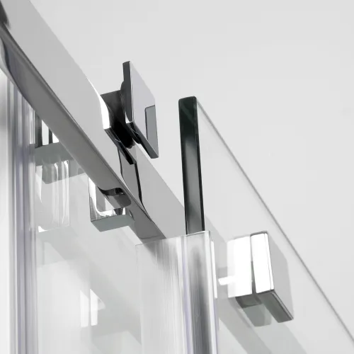 Душевой уголок WasserKRAFT Alme 15R прозрачное стекло/хром, Цвет стекла: прозрачное, Цвет профиля: Хром, Выбрать размер: 80х140, изображение 11