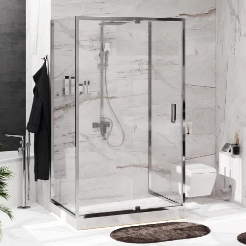 Душевой уголок прямоугольный WasserKRAFT Berkel пристенный, Монтаж: Пристенный, Выбрать размер: 80х120, изображение 2