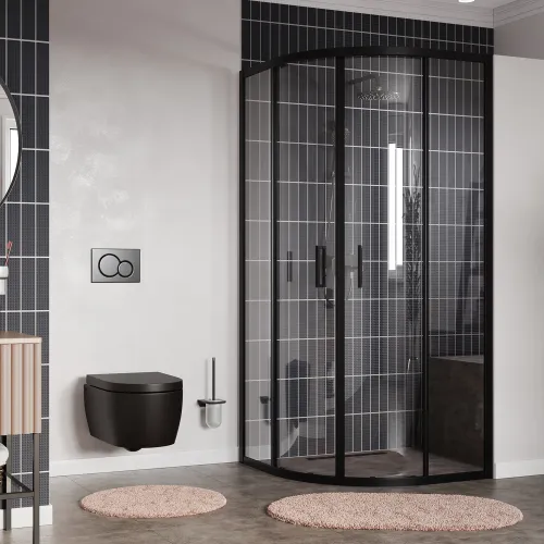 Душевой уголок  WasserKRAFT Dill 61S01 90х90 прозрачное стекло четверть круга, изображение 2