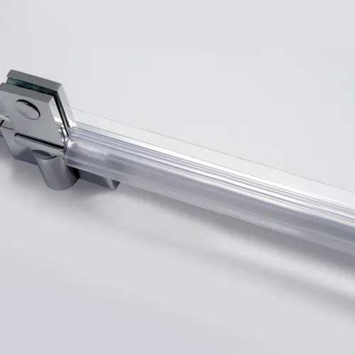 Душевой уголок трапеция WasserKRAFT Leine, Цвет стекла: прозрачное, Цвет профиля: Хром, Выбрать размер: 100х100, изображение 12