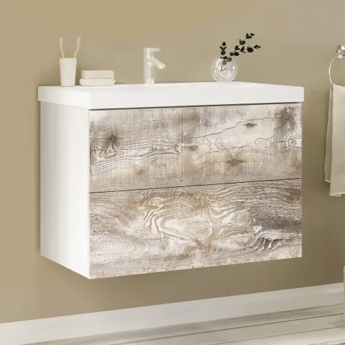 Тумба подвесная 1 Marka  Бетон Push 60