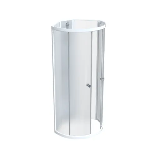 Душевое ограждение Radomir Стронг , четверть круга , матовое ,без поддона, Цвет стекла: матовое, Цвет профиля: Белый, Выбрать размер: 100х100