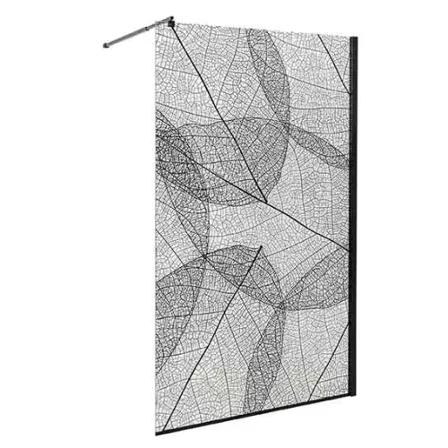 Душевая перегородка AvaCan MB100/110/120, Цвет стекла: с рисунком, Цвет профиля: Черный, Выбрать размер: 120, изображение 32