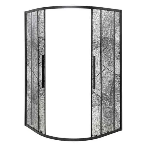 Душевой уголок AvaCan HB 80/90/100/120, Цвет стекла: с рисунком, Цвет профиля: Черный, Выбрать размер: 80х80, изображение 11