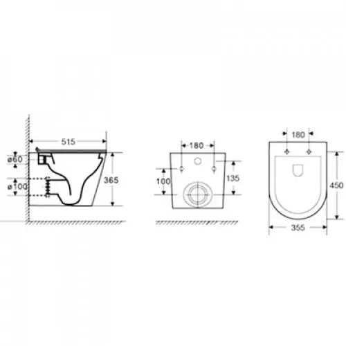 Подвесной унитаз WeltWasser Salzbach SK WW 004GL-WT, изображение 2