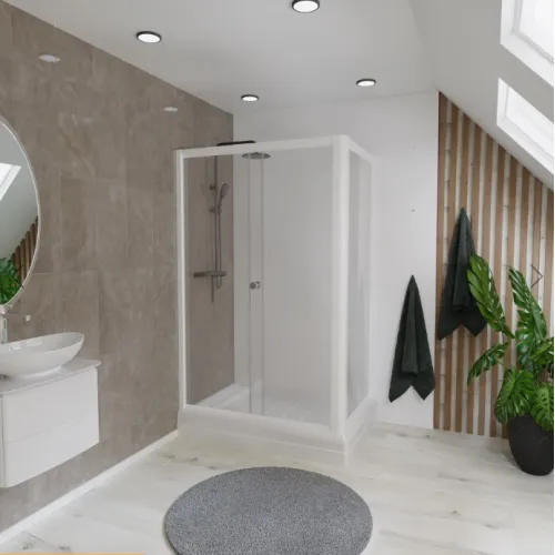 Душевой угол Radomir ВЕРЧЕЛЛИ  80х120 L ,прозрачный/низкий поддон, изображение 2