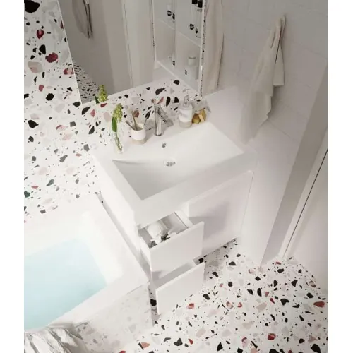 Тумба напольная без  раковины 1Marka Cube 75/100, Выбрать размер: 75, Выбрать цвет: Белый, изображение 5