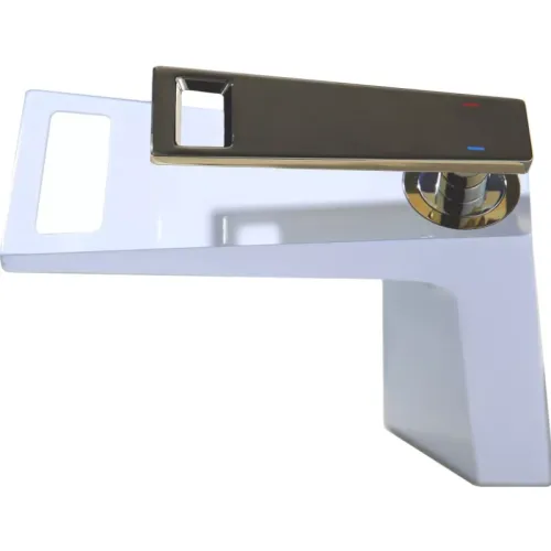 Смеситель на раковину (белый/золото) Bronze De Luxe A919W, изображение 6