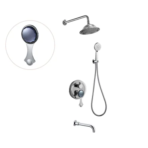 Встраиваемый комплект для душа Bronze De Luxe YASMINA NT800/B03 хром