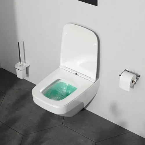 Унитаз подвесной с инсталляцией AM.PM Inspire 2.0 сиденье микролифт, черной сенс. клавишей, изображение 6