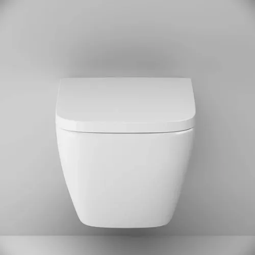 Унитаз подвесной безободковый с инсталляцией AM.PM Gem сиденьем микролифт, черной механ. клавишей, изображение 5