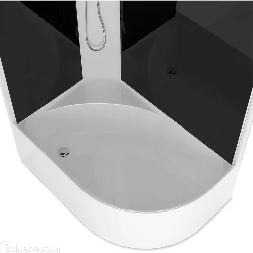 Душевая кабина DOMANI-Spa Delight 128 высокий поддон тонированное стекло 120х80 см, Внешний вид: высокий поддон, Выбрать цвет: Черный, изображение 3