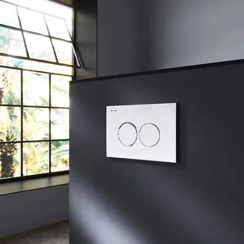 Унитаз подвесной безободковый с инсталляцией AM.PM Sense сиденьем микролифт, хром механ. клавишей, изображение 6