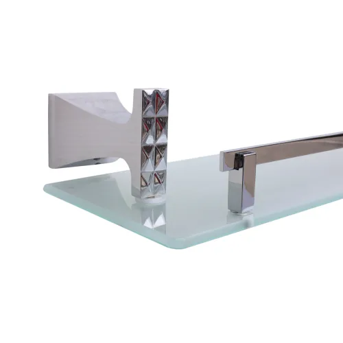 Bronze De Luxe Полка стеклянная, хром, изображение 4