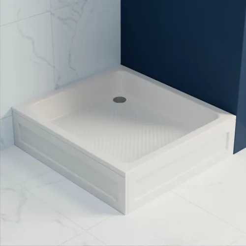 Душевой поддон квадратный RGW B/CL-S, Выбрать цвет: Белый, Выбрать размер: 900x900, изображение 2