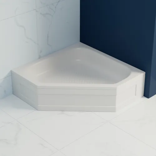 Душевой поддон трапеция RGW BT/CL-S, Выбрать цвет: Белый, Выбрать размер: 1000x1000, изображение 3