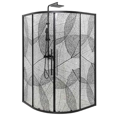 Душевой уголок AvaCan HB 80/90/100/120, Цвет стекла: с рисунком, Цвет профиля: Черный, Выбрать размер: 80х80, изображение 20