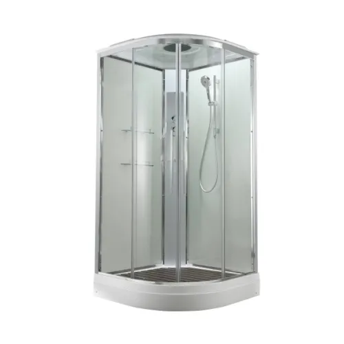 Душевая кабина AvaCan EM2080/2090/2010/2011T прозрачное стекло , низкий поддон, Цвет стекла: прозрачное, Цвет профиля: Хром, Выбрать размер: 80х80, Внешний вид: без гидромассажа, Наличие крыши: есть, изображение 28