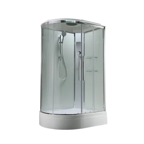 Душевая кабина AvaCan EM3812/3912T L/R  прозрачное стекло, средний поддон, Цвет стекла: прозрачное, Цвет профиля: Хром, Выбрать размер: 120х80, Внешний вид: без гидромассажа, Наличие крыши: есть, Ориентация: правая, изображение 4