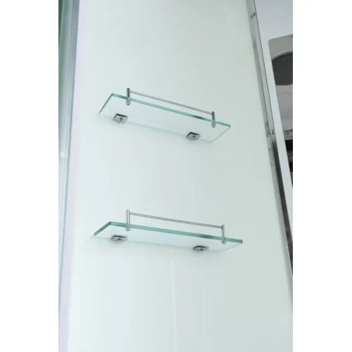 Душевая кабина AvaCan EM3080/3090/3010 матовое стекло, средний поддон, Цвет стекла: матовое, Цвет профиля: Хром, Выбрать размер: 80х80, Внешний вид: без гидромассажа, Наличие крыши: есть, изображение 13