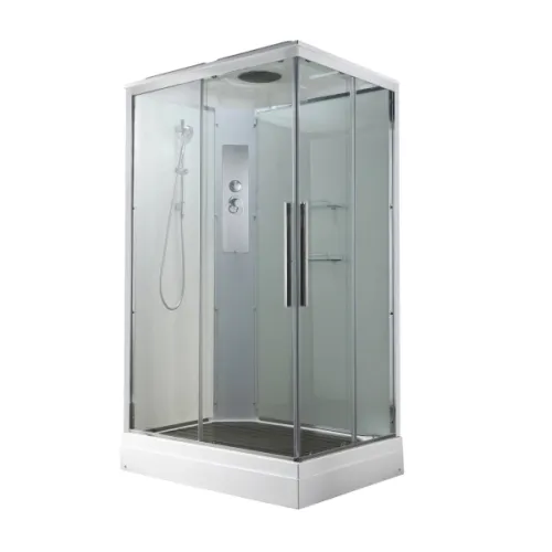 Душевая кабина AvaCan K2810 прозрачное/низкий, Цвет профиля: Хром, Выбрать размер: 100х80, Внешний вид: без гидромассажа, Наличие крыши: есть, изображение 6