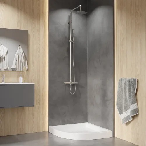 Душевой поддон полукруглый керамический RGW CR/R, Выбрать размер: 800x800, изображение 76