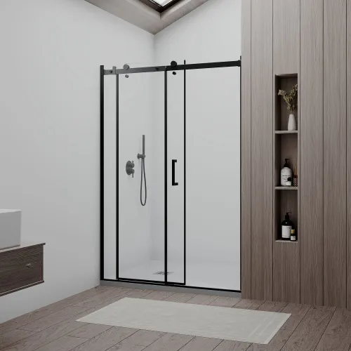 Душевая дверь RGW TO-14B, Цвет стекла: прозрачное, Цвет профиля (вариация): Черный, Выбрать размер: 170, изображение 3