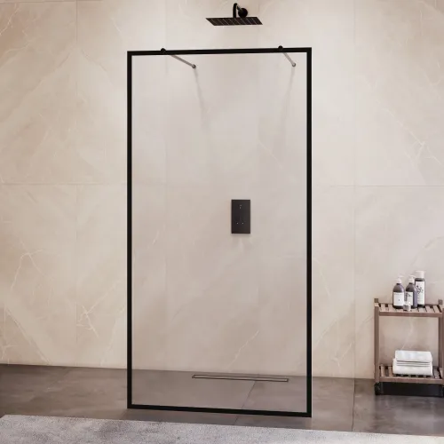 Душевая перегородка RGW WA-017B, Цвет стекла: прозрачное, Цвет профиля (вариация): Черный, Выбрать размер: 120, изображение 7