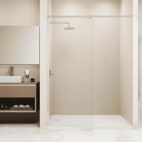 Перегородка для душа RGW WA-033 прозрачное/хром, Цвет стекла: прозрачное, Цвет профиля (вариация): Хром, Выбрать размер: 80, изображение 6