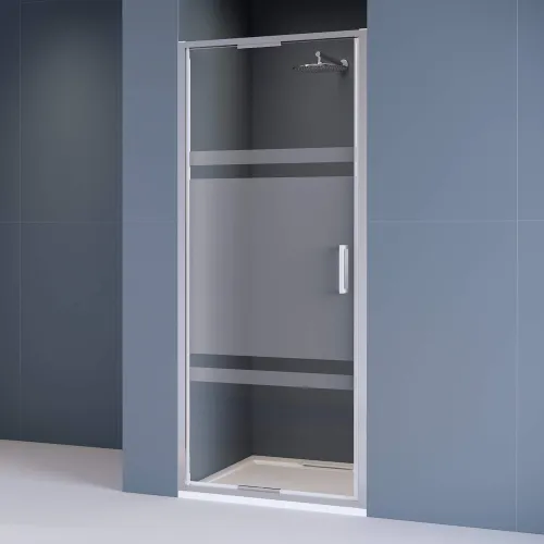 Душевая дверь   RGW SV-05 Хром/Комбинированое, Цвет стекла: матовое/прозрачное, Цвет профиля (вариация): Хром, Выбрать размер: 100, изображение 2