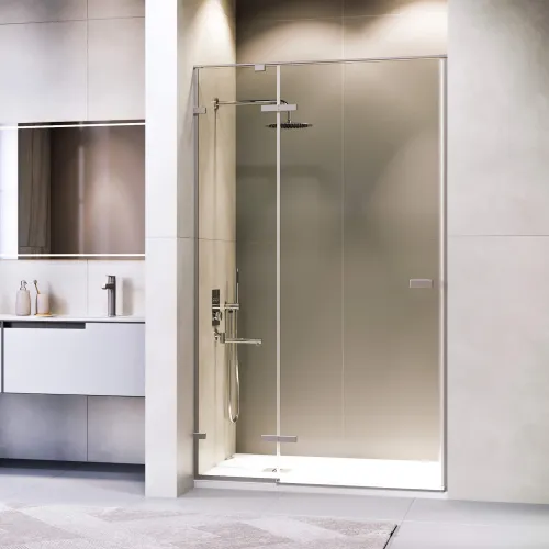 Душевая дверь RGW SV-004Gr, Цвет стекла: прозрачное, Цвет профиля (вариация): Серый, Выбрать размер: 120, изображение 2