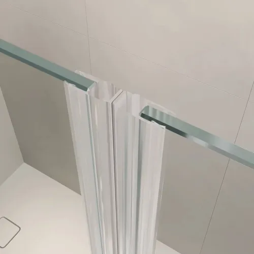 Душевая дверь RGW LE-009 (LE-004 + Z-09), Цвет стекла: прозрачное, Цвет профиля: Хром, Выбрать размер: 130, изображение 6