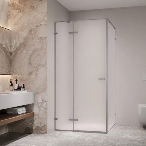 Душевой уголок RGW SV-030Gg матовое/серый, Цвет стекла: матовое, Цвет профиля: Серый, Выбрать размер: 1000x1000, изображение 2