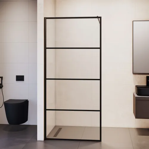 Душевая перегородка RGW WA-019B прозр. с рисунком/черный, Цвет стекла: с рисунком, Цвет профиля: Черный, Выбрать размер: 60, изображение 12