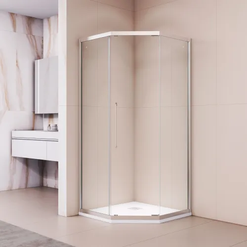 Душевой уголок RGW PA-86, Цвет стекла: прозрачное, Цвет профиля (вариация): Хром, Выбрать размер: 900x900, изображение 5