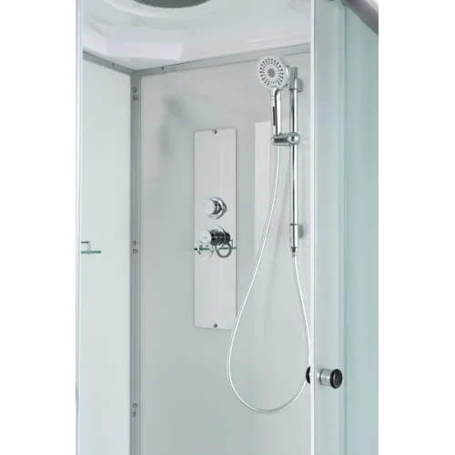 Душевая кабина AvaCan D3080/3090/3010 матовое стекло , средний поддон, Цвет профиля: Хром, Выбрать размер: 80х80, Внешний вид: без гидромассажа, Наличие крыши: есть, изображение 96