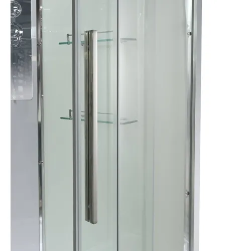 Душевая кабина AvaCan EM3080/3090/3010  прозрачное стекло , средний поддон, Цвет стекла: прозрачное, Цвет профиля: Хром, Выбрать размер: 80х80, Внешний вид: без гидромассажа, Наличие крыши: есть, изображение 13