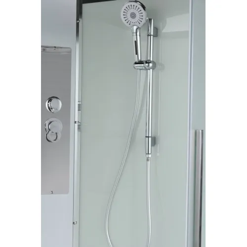 Душевая кабина AvaCan EM3080/3090/3010  прозрачное стекло , средний поддон, Цвет стекла: прозрачное, Цвет профиля: Хром, Выбрать размер: 80х80, Внешний вид: без гидромассажа, Наличие крыши: есть, изображение 9