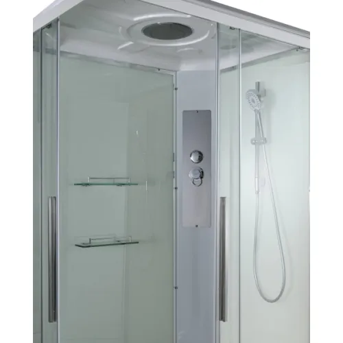 Душевая кабина AvaCan K2810 прозрачное/низкий, Цвет профиля: Хром, Выбрать размер: 100х80, Внешний вид: без гидромассажа, Наличие крыши: есть, изображение 14