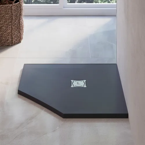 Душевой поддон трапеция RGW ST/T-G Графит, Выбрать цвет: Графит, Выбрать размер: 900x900, изображение 26