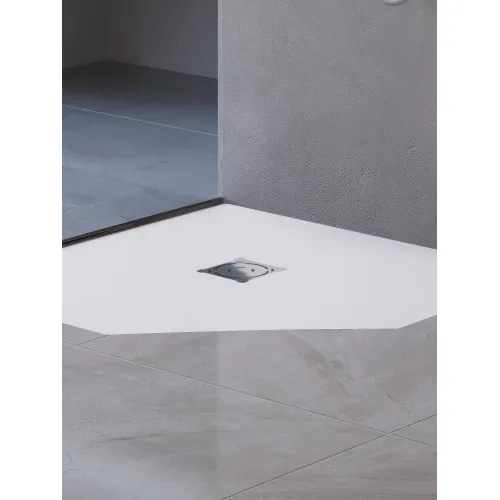 Душевой поддон трапеция RGW ST/T-W Белый, Выбрать цвет: Белый, Выбрать размер: 900x900, изображение 46