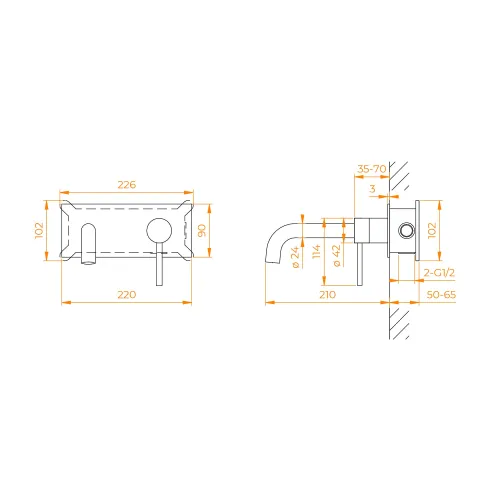 Смеситель с изливом встраиваемый RGW SP-45-11B, изображение 75