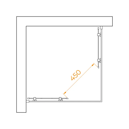 Душевой уголок RGW PA-030, Цвет стекла: прозрачное, Цвет профиля (вариация): Хром, Выбрать размер: 80х80, изображение 51