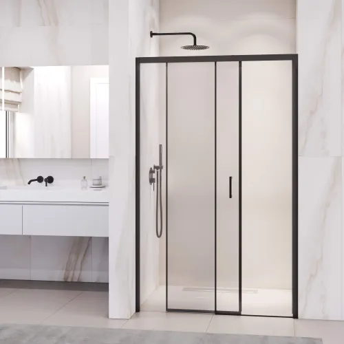 Душевая дверь RGW PA-017B, Цвет стекла: прозрачное, Цвет профиля (вариация): Черный, Выбрать размер: 160, изображение 5